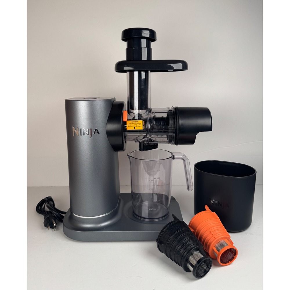 Ninja NeverClog Cold Press Juicer JC151 Low Pulp Slow Juicer Kitchen Charcoal